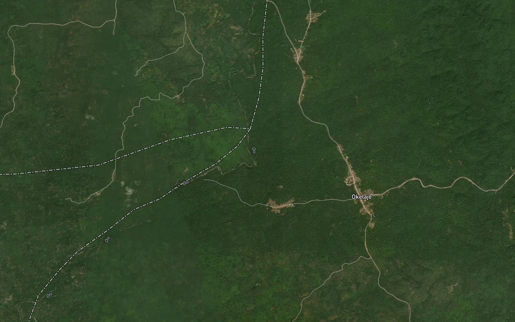 Satellite map of the River Laje