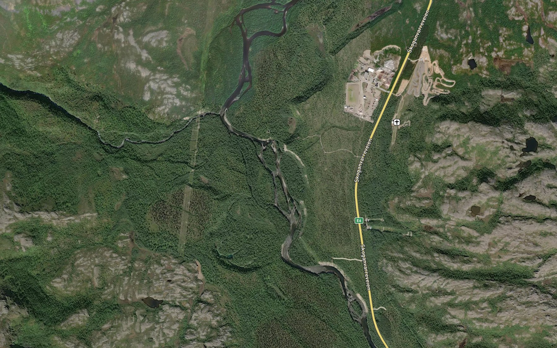 Satellite map of the Tiukkakoski