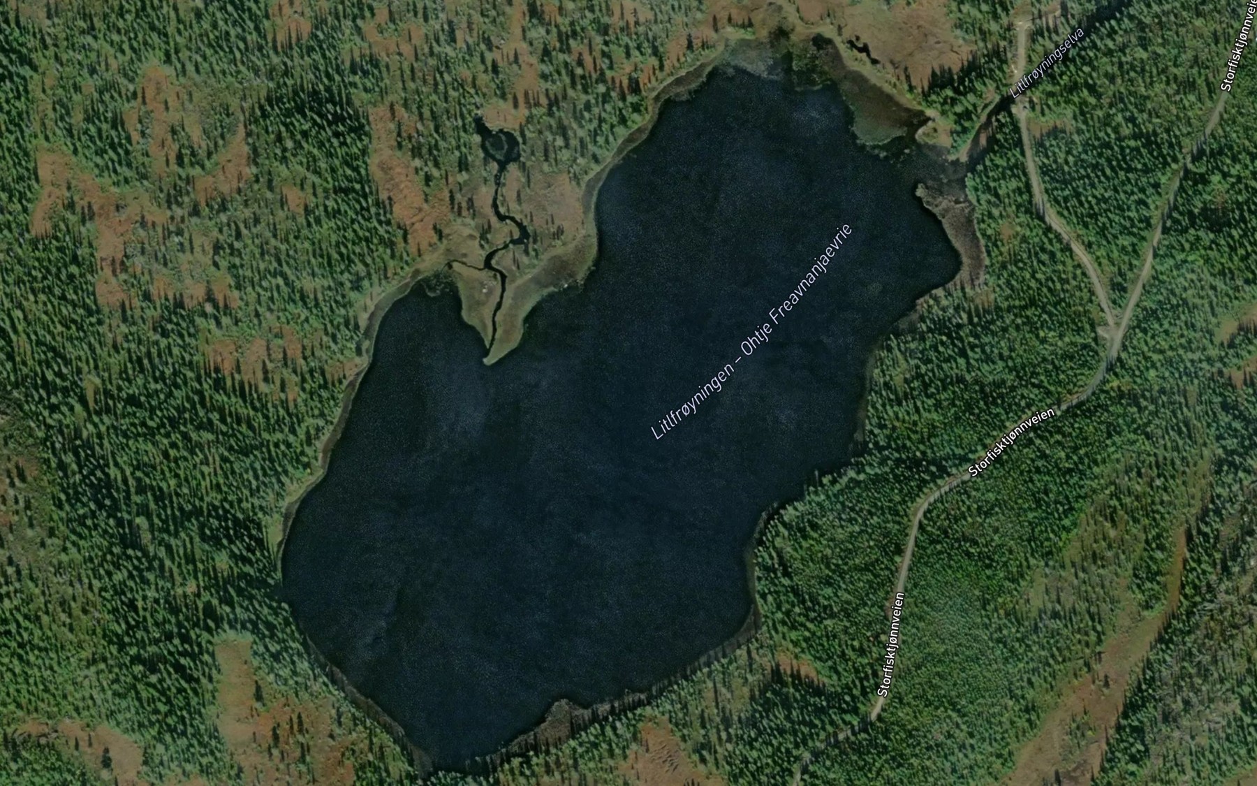 Satellite map of the Freavnanjaevrie,ohtje