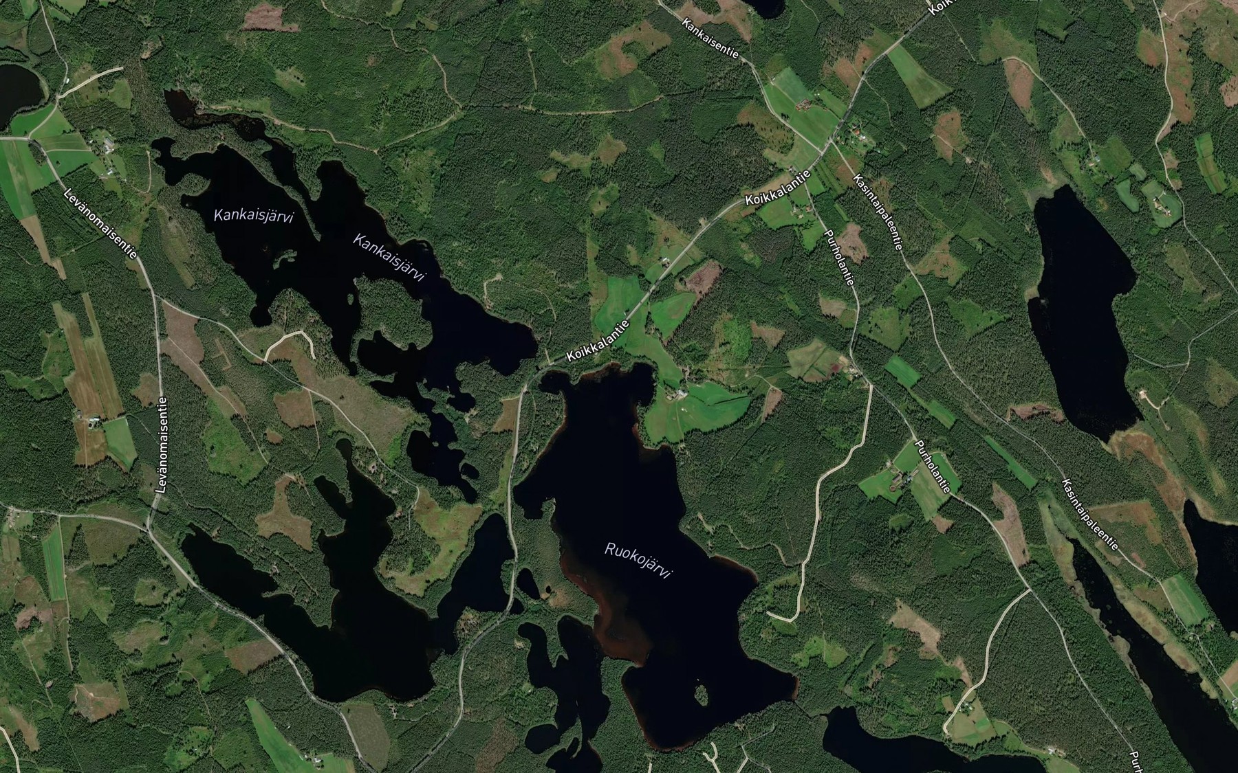 Satellite map of the Nuottakodanlahti