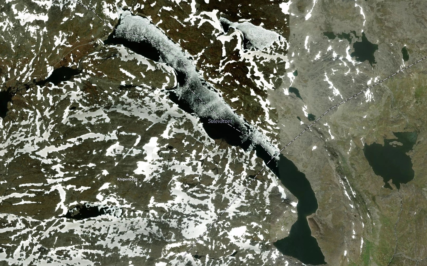 Satellite map of the Sulevatnet