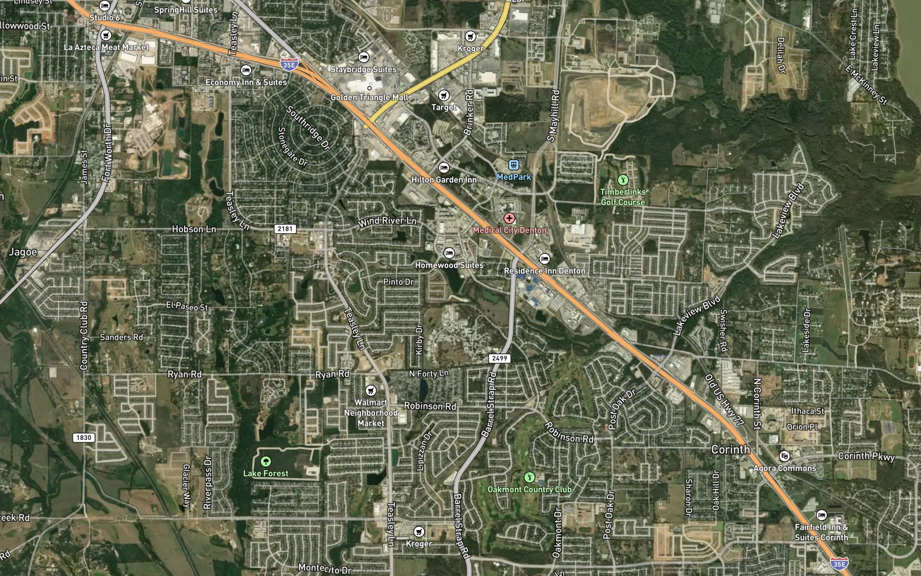 Satellite map of the Galbraith Lake