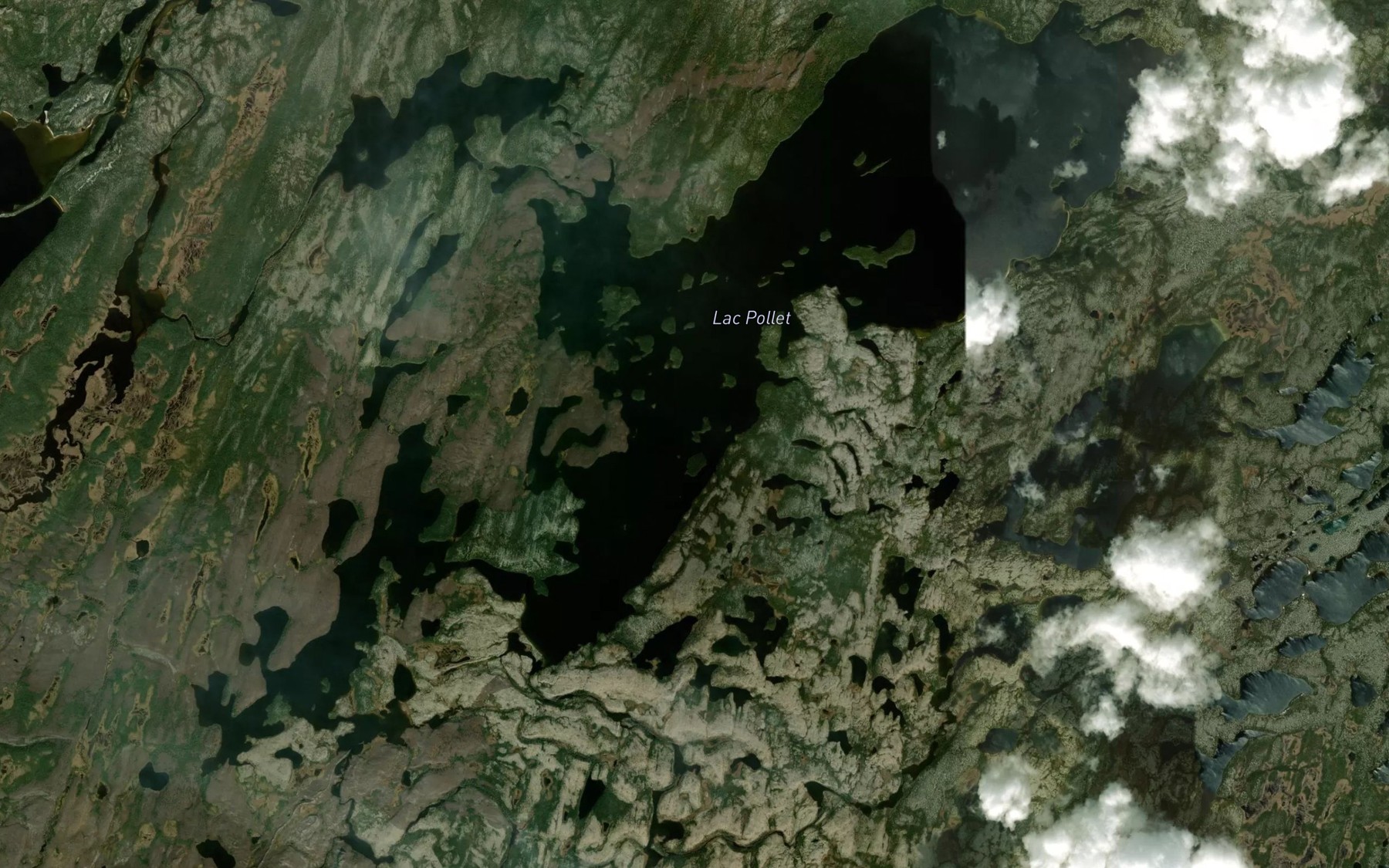 Satellite map of the Lac Pollet