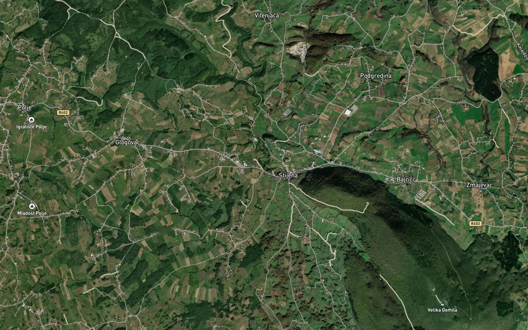 Satellite map of the Koprivska Reka