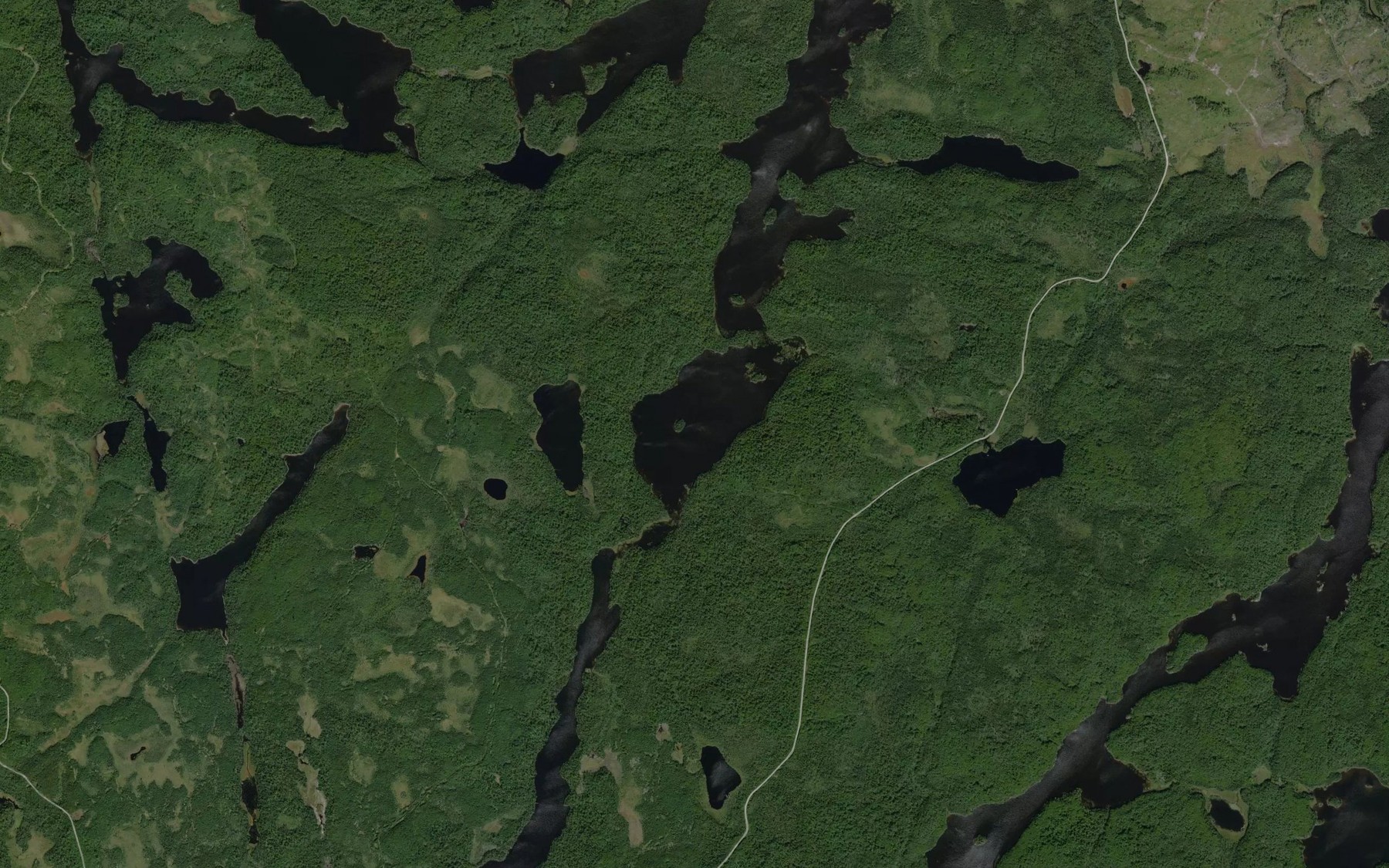 Satellite map of the West Bedivere Lake