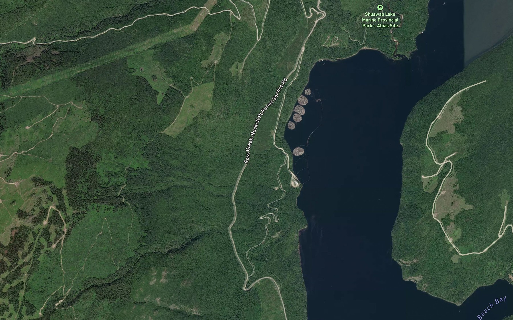 Satellite map of the Two Mile Creek