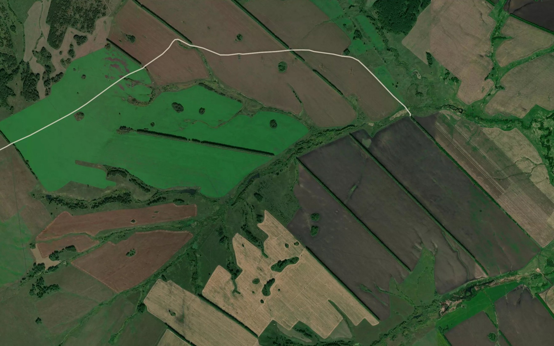 Satellite map of the Pad' Berezovaya
