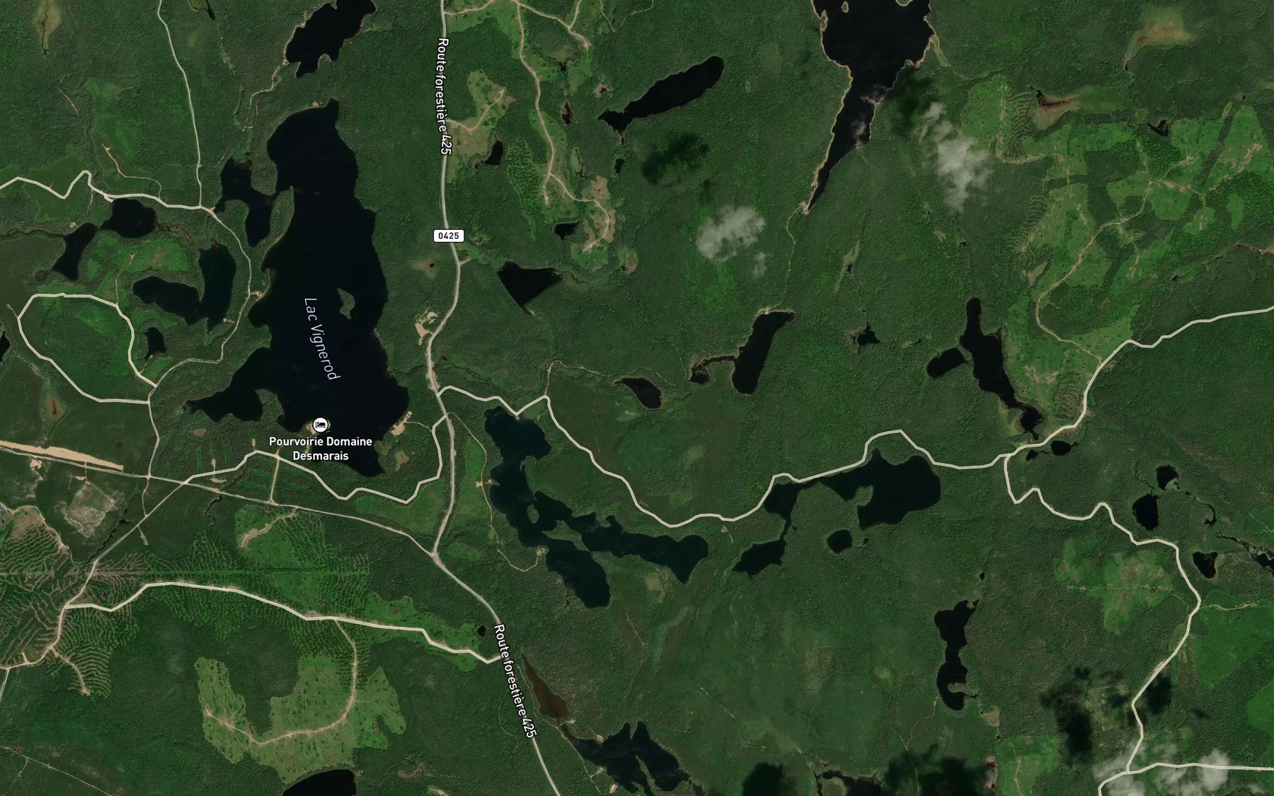 Satellite map of the Lac Jalonne