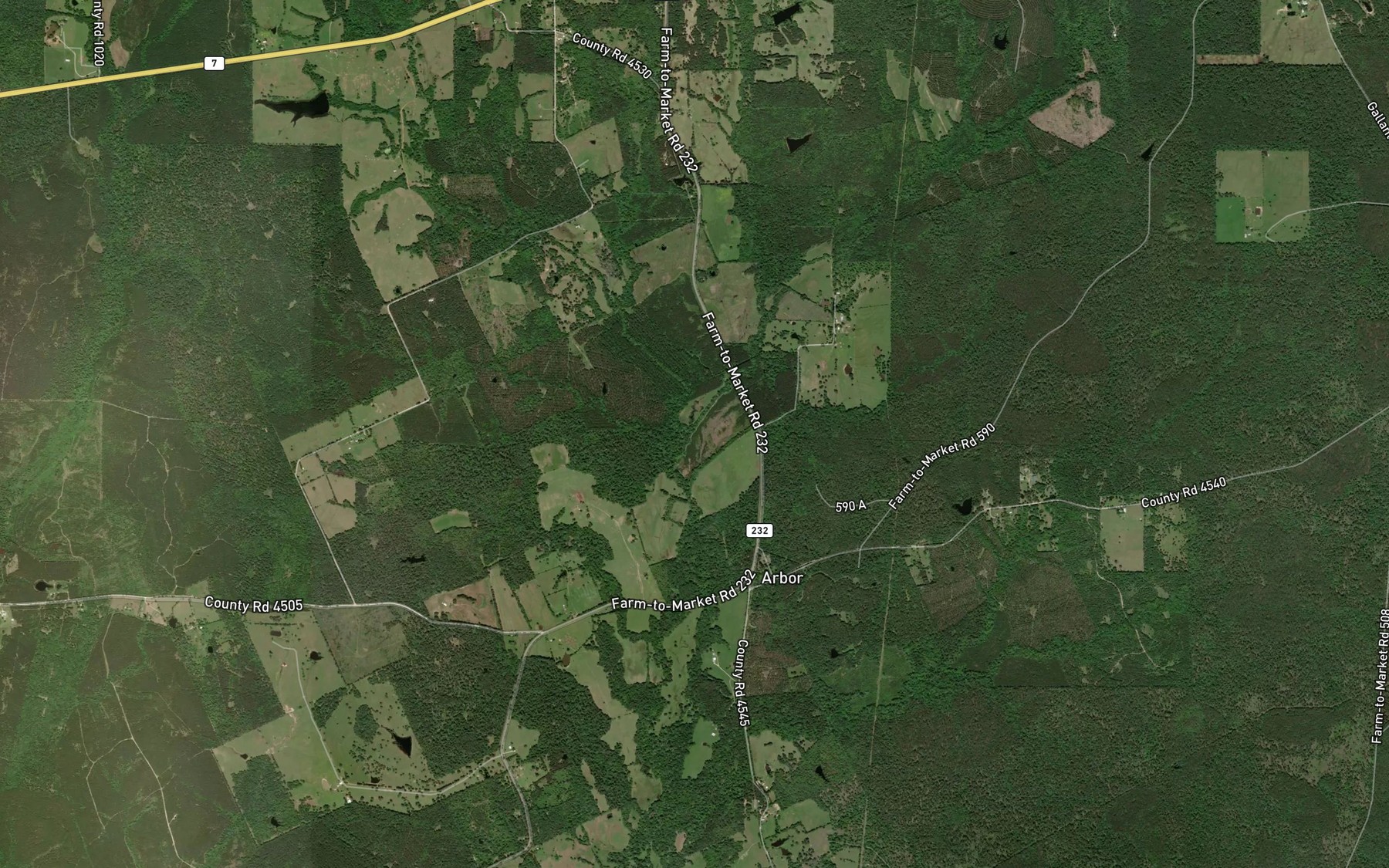 Satellite map of the Peachtree Creek