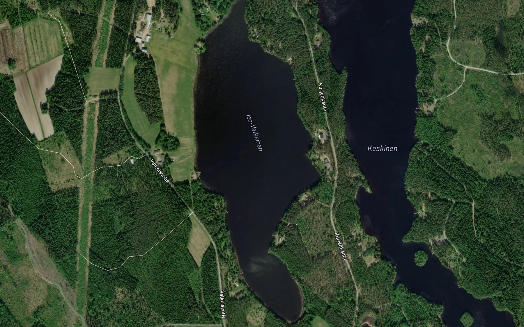 Satellite map of the Iso-Valkeinen
