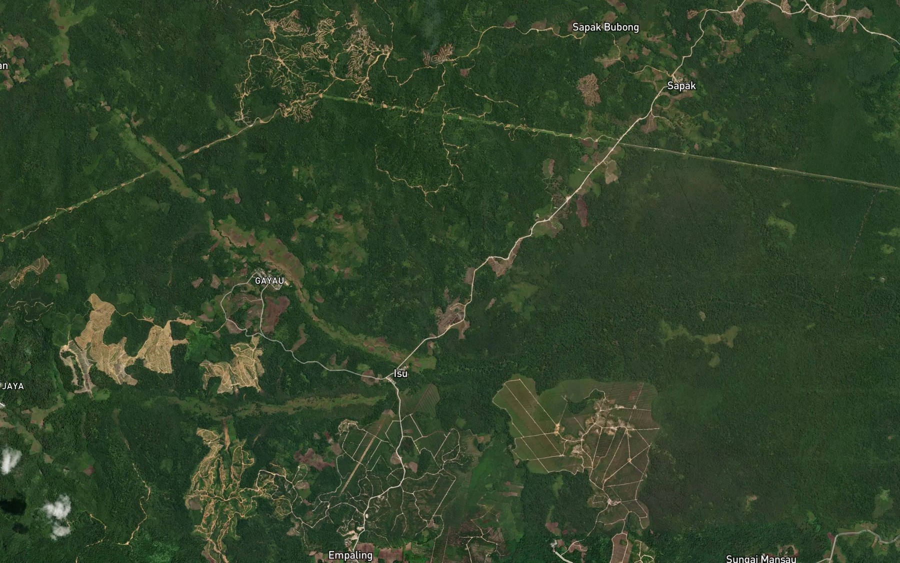 Satellite map of the Sungai Sanjau