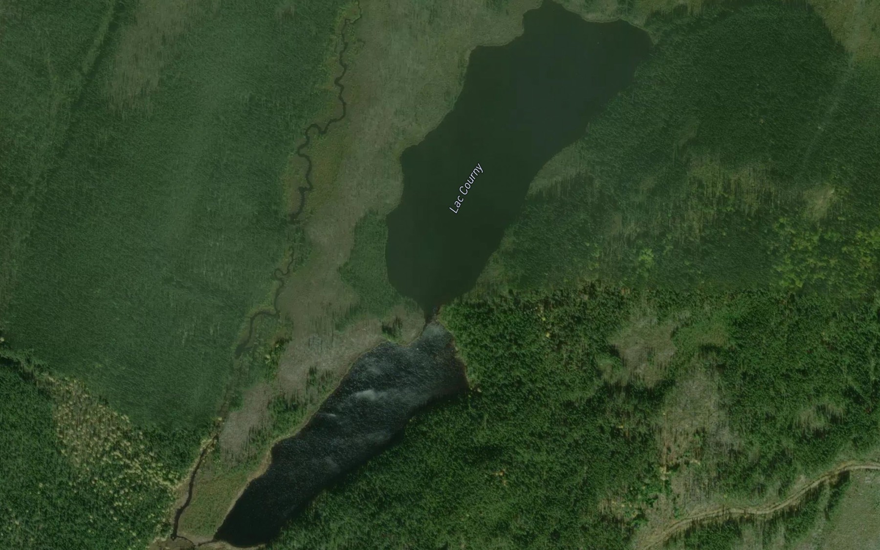 Satellite map of the Lac Courny