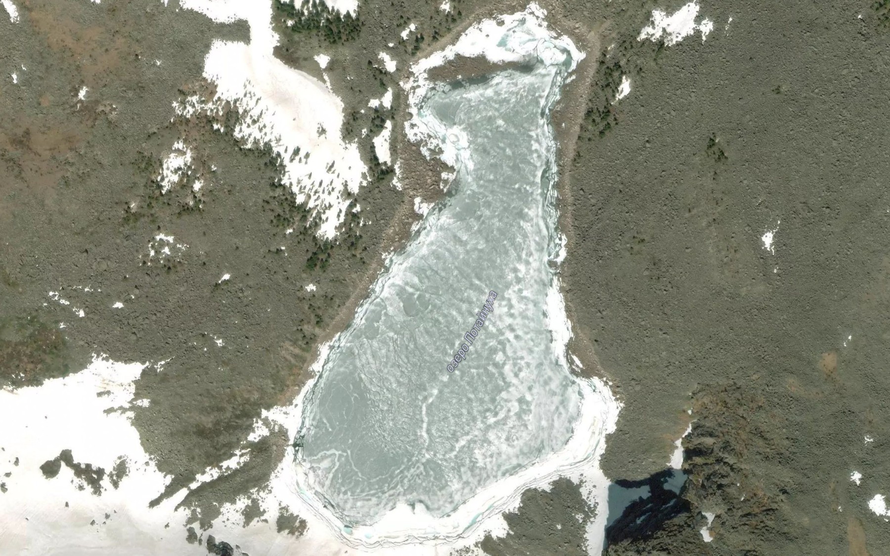 Satellite map of the Ozero Potaynukha