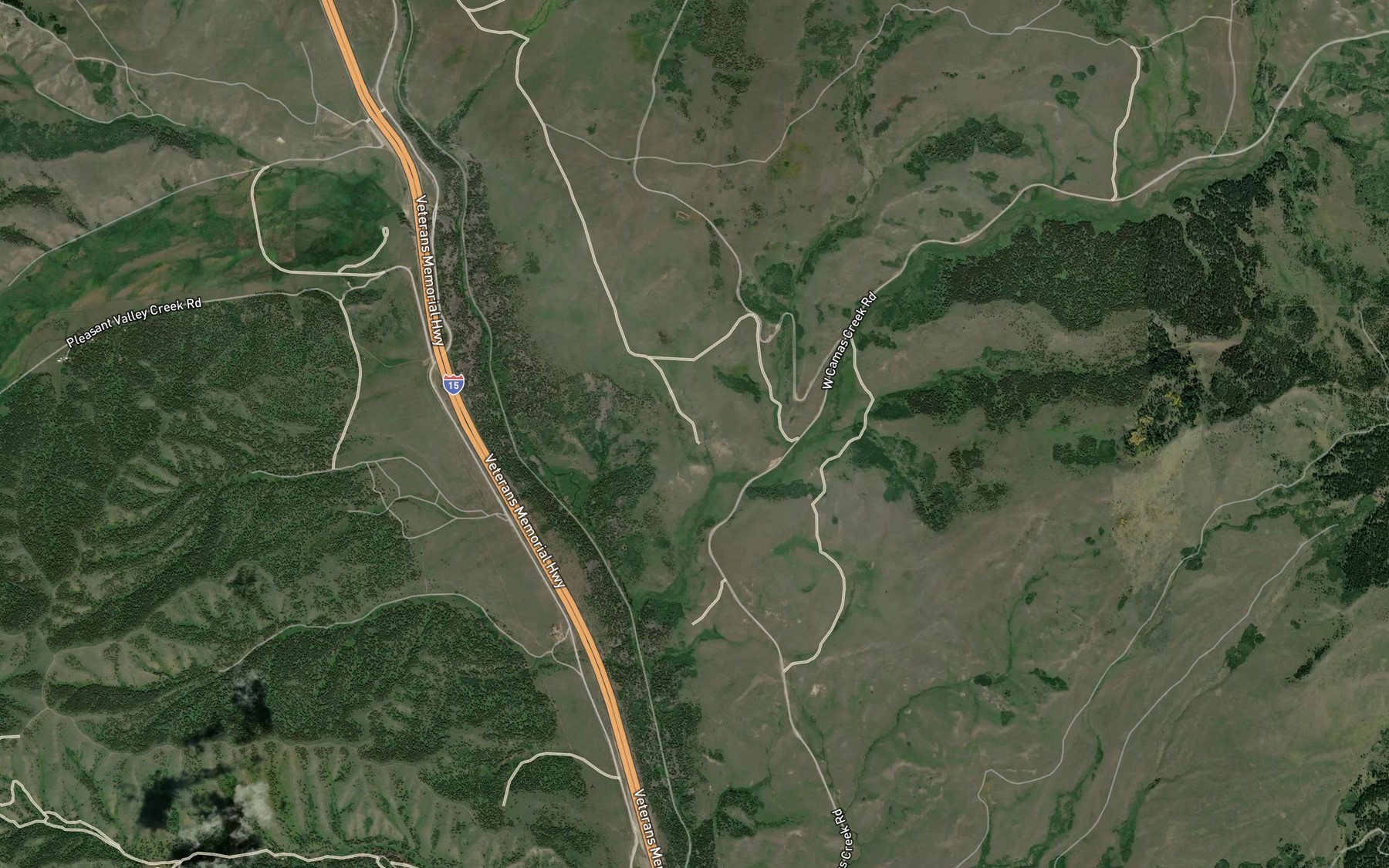 Satellite map of the Cow Camp Spring