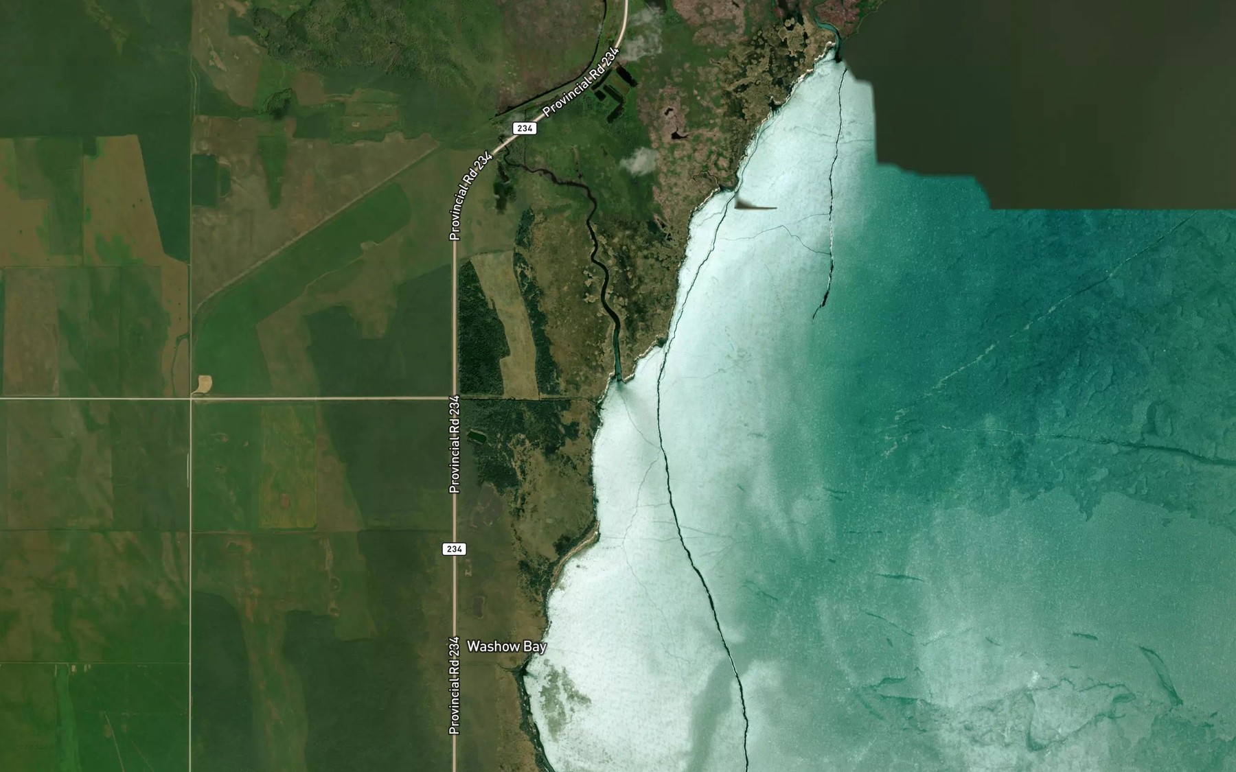 Satellite map of the Sugar Creek