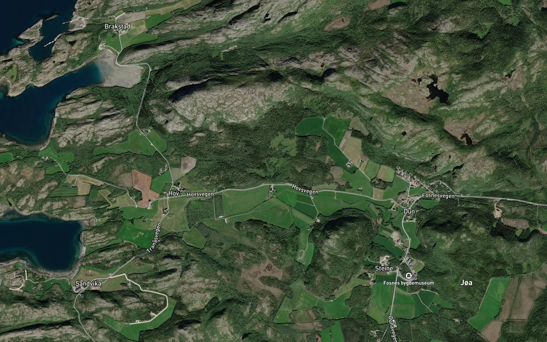 Satellite map of the Roddalsbekken