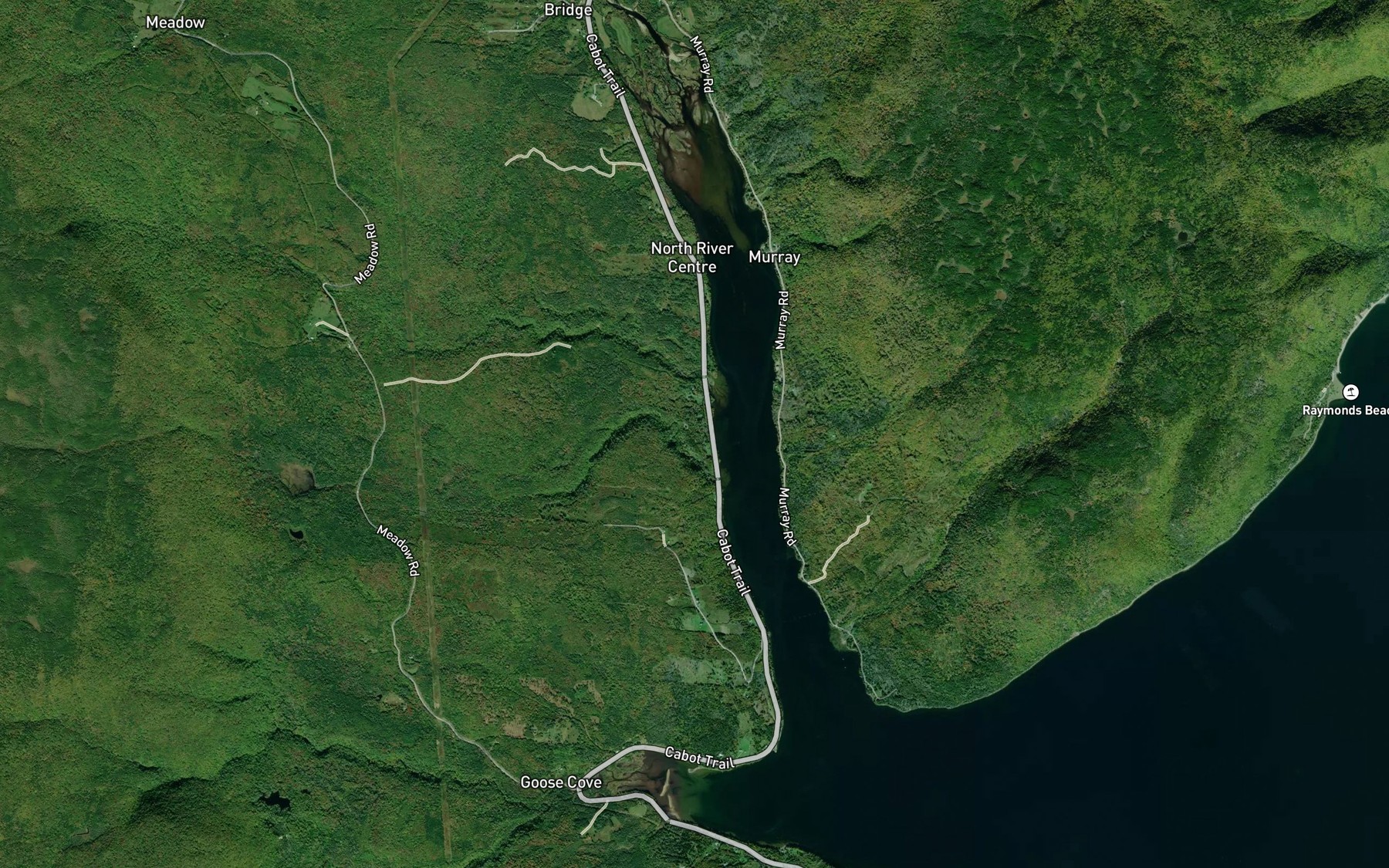 Satellite map of the Neil MacLeods Brook