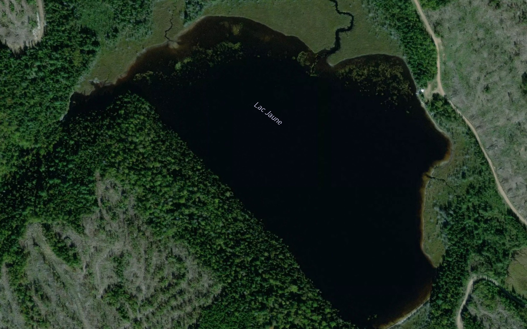 Satellite map of the Lac Jaune