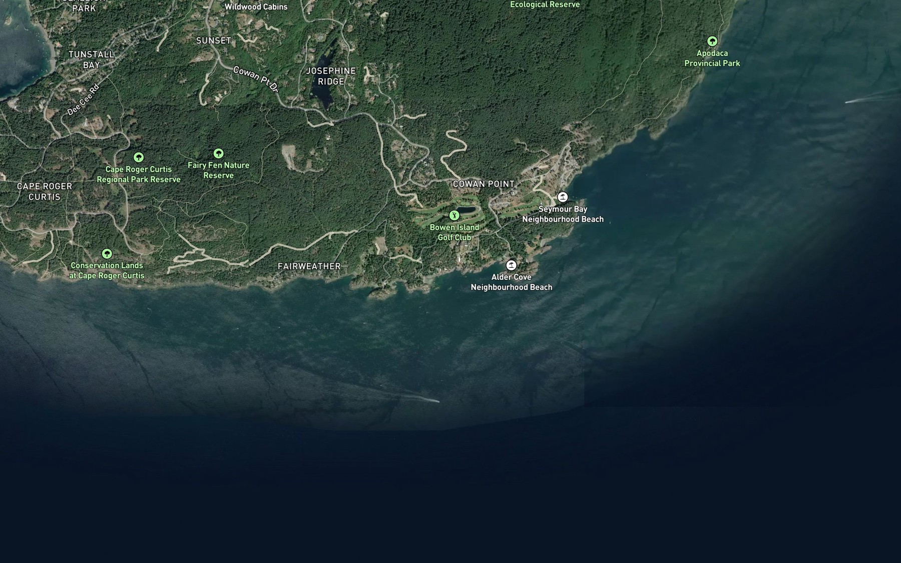 Satellite map of the Konishi Bay