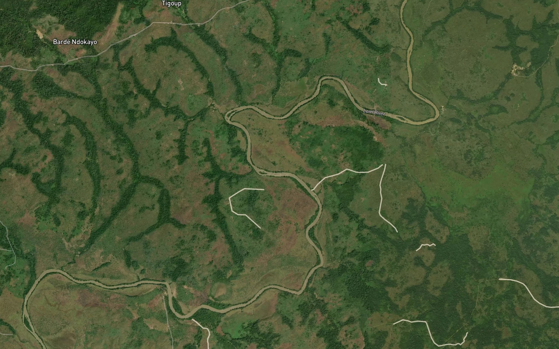 Satellite map of the Lougere
