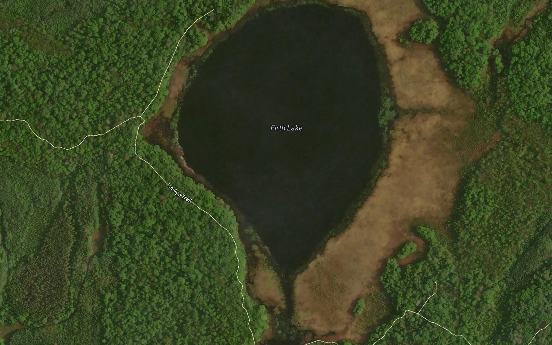 Satellite map of the Firth Lake