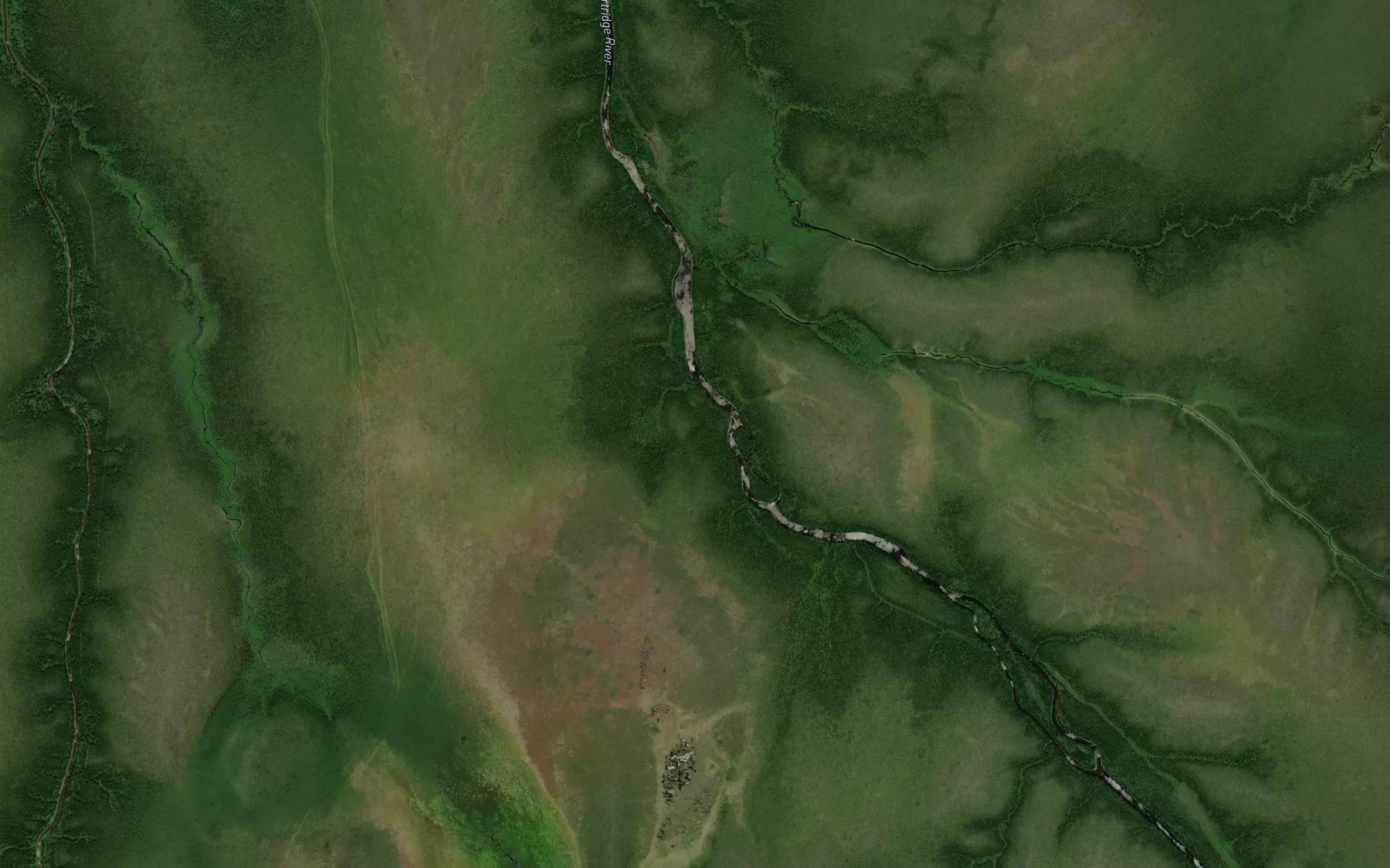 Satellite map of the Mishi Rapids