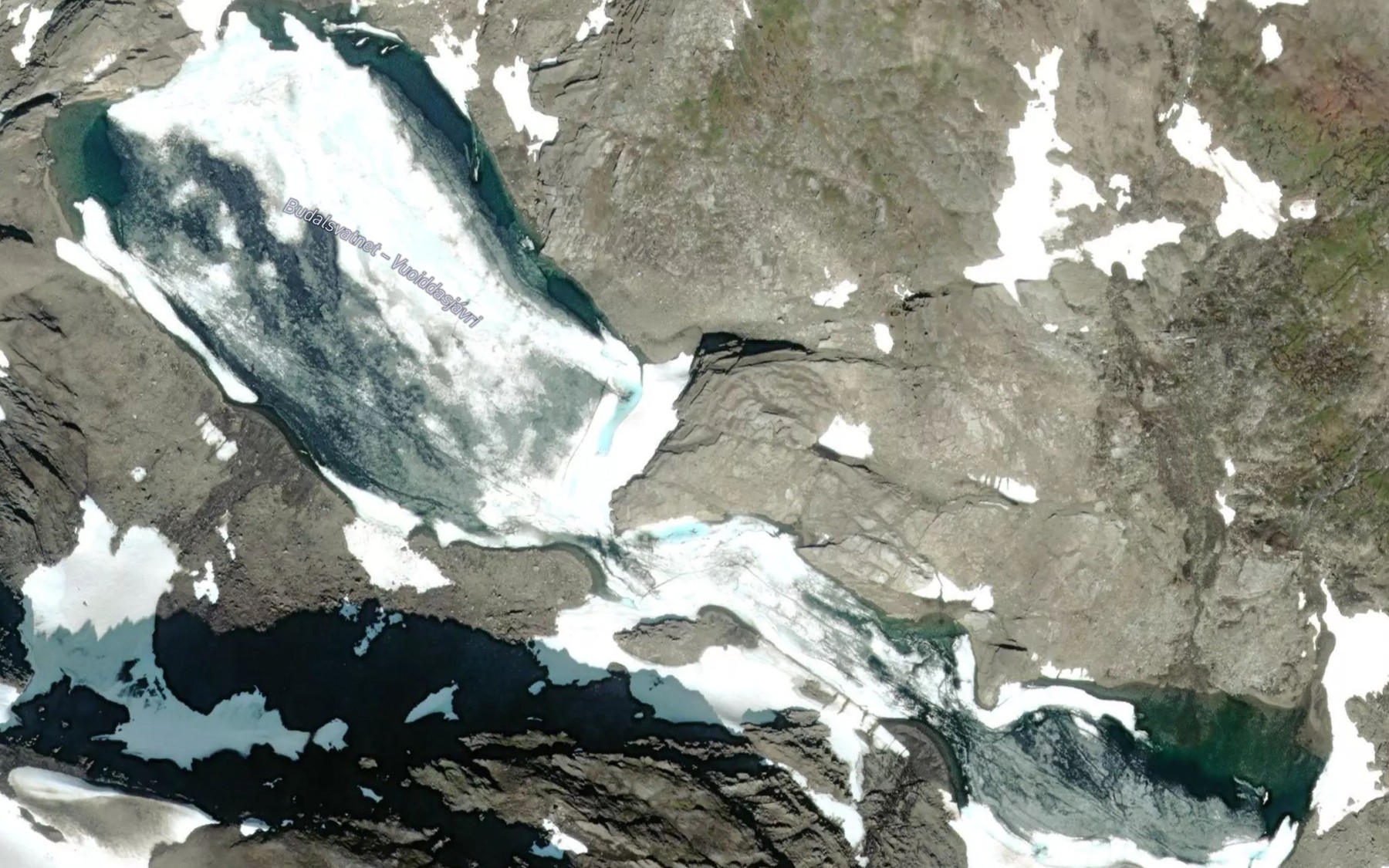 Satellite map of the Vuoidasjavri
