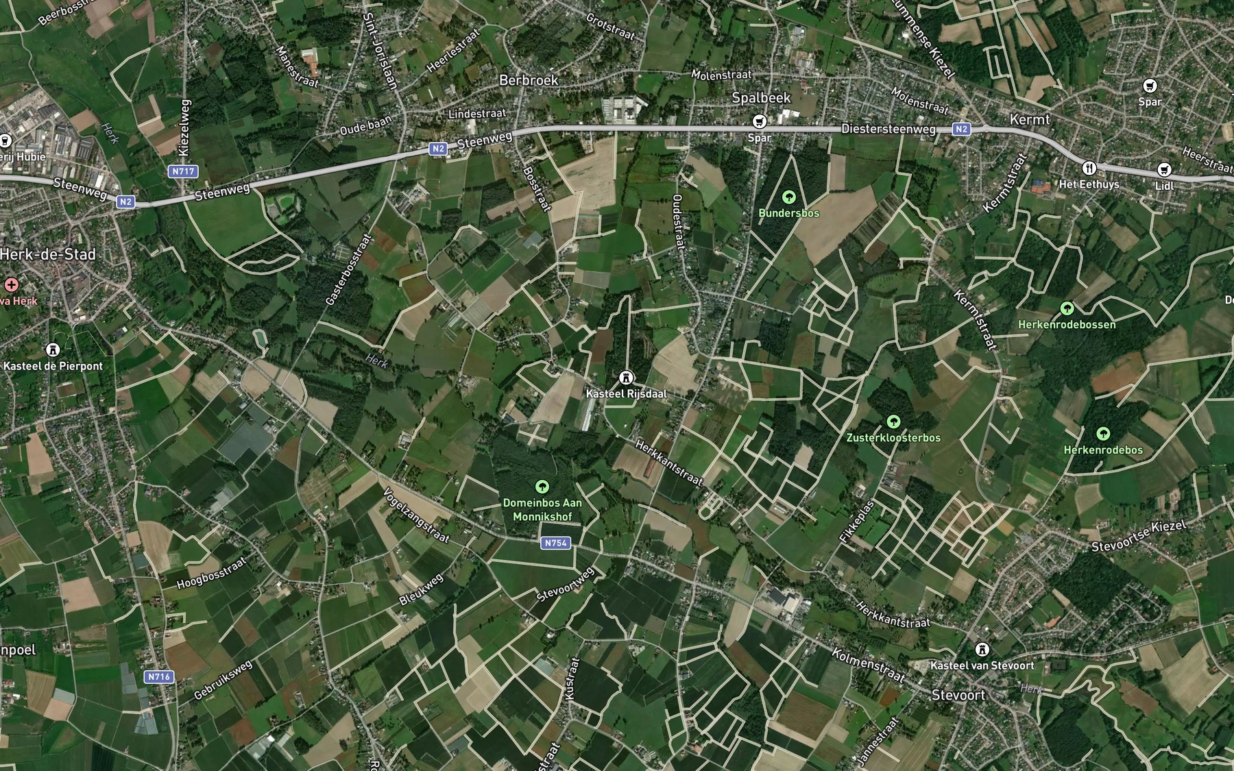 Satellite map of the Hoevenbeek
