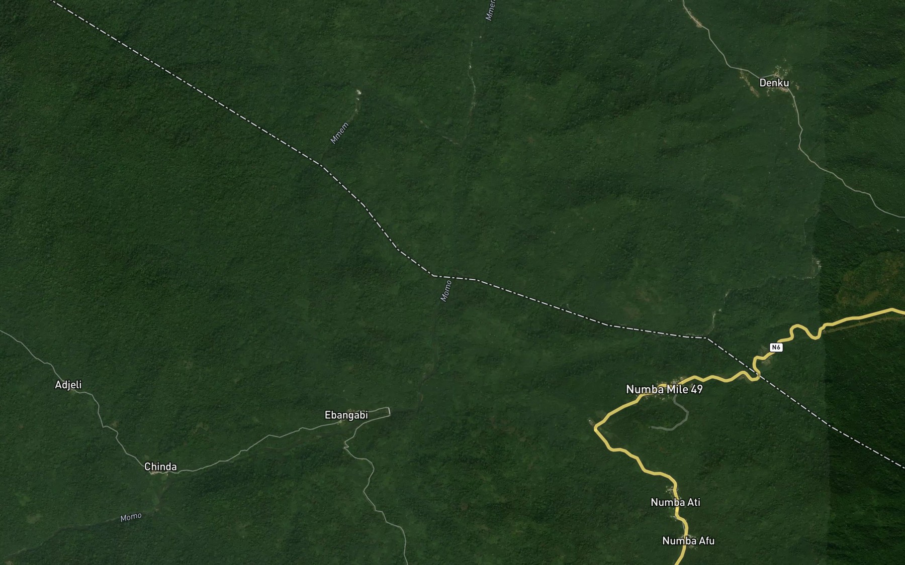 Satellite map of the Man