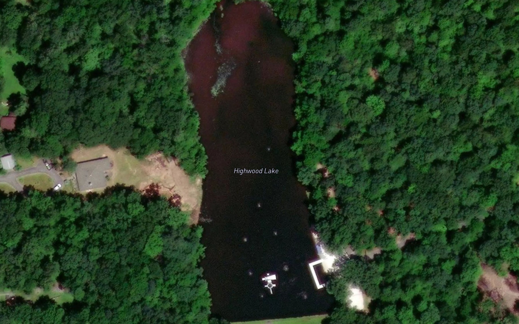 Satellite map of the Highwood Lake