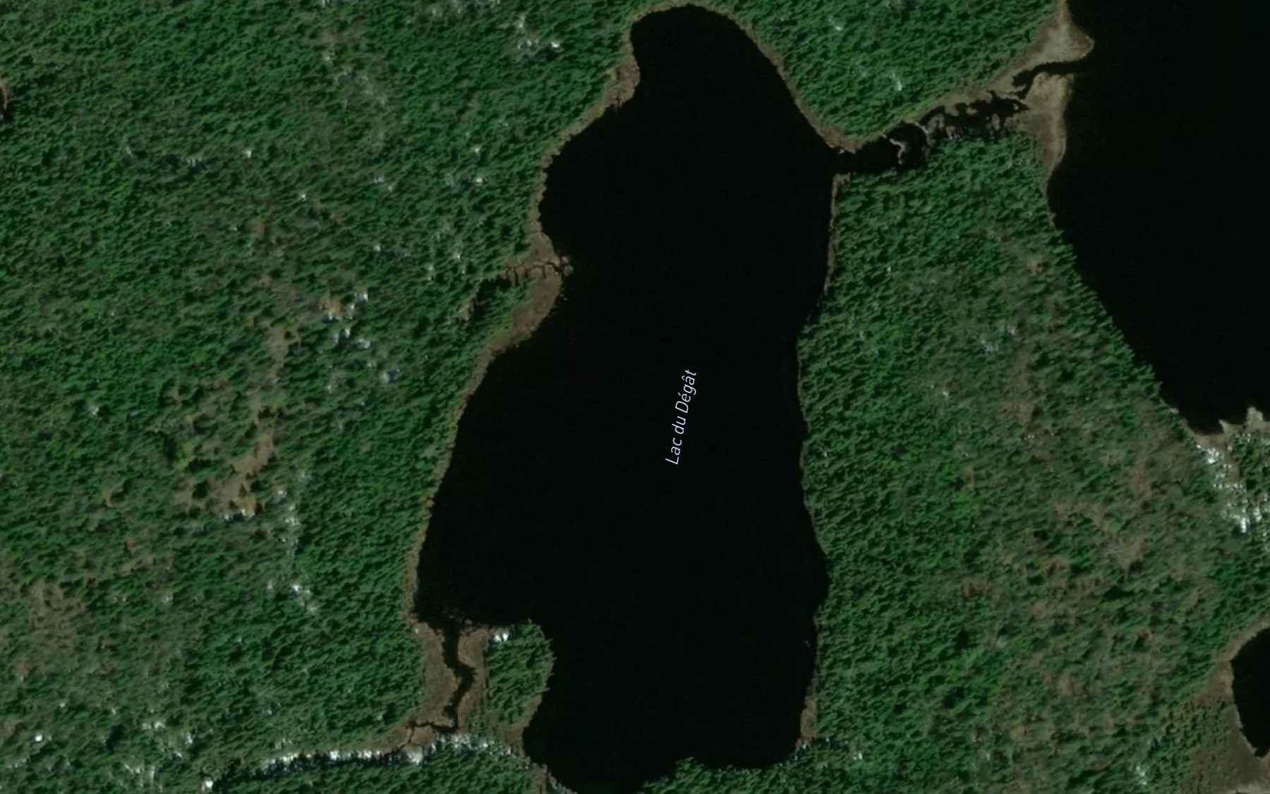 Satellite map of the Lac du Degat