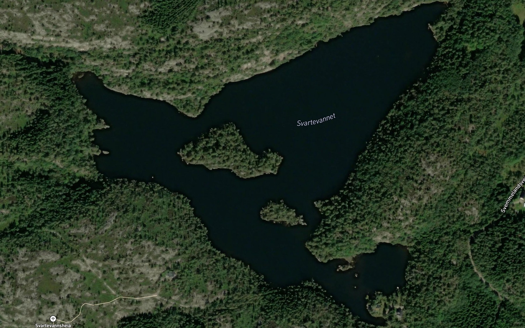 Satellite map of the Svartvatnet