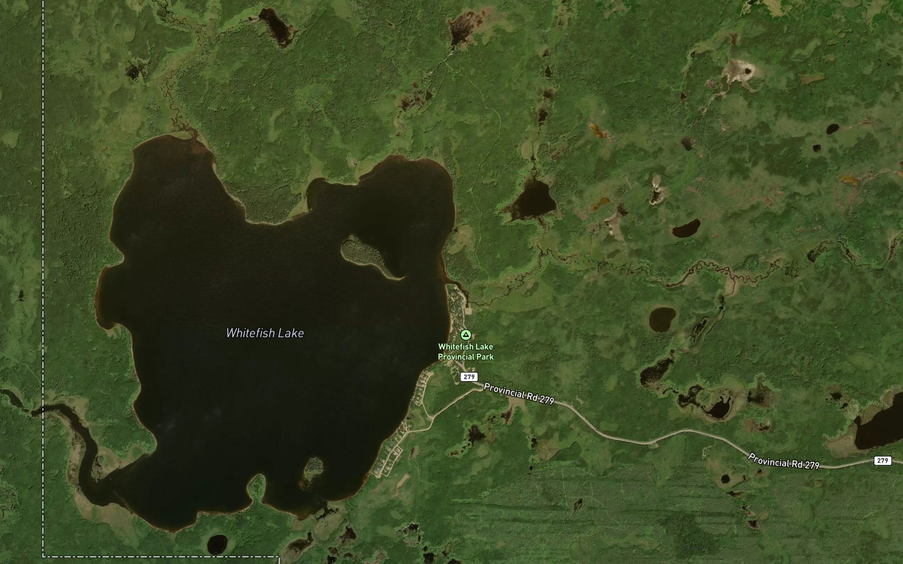 Satellite map of the Rock Creek