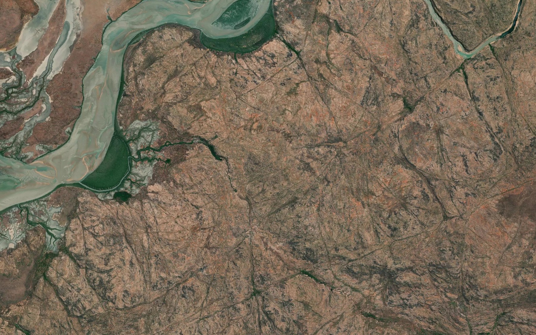 Satellite map of the Charnley River
