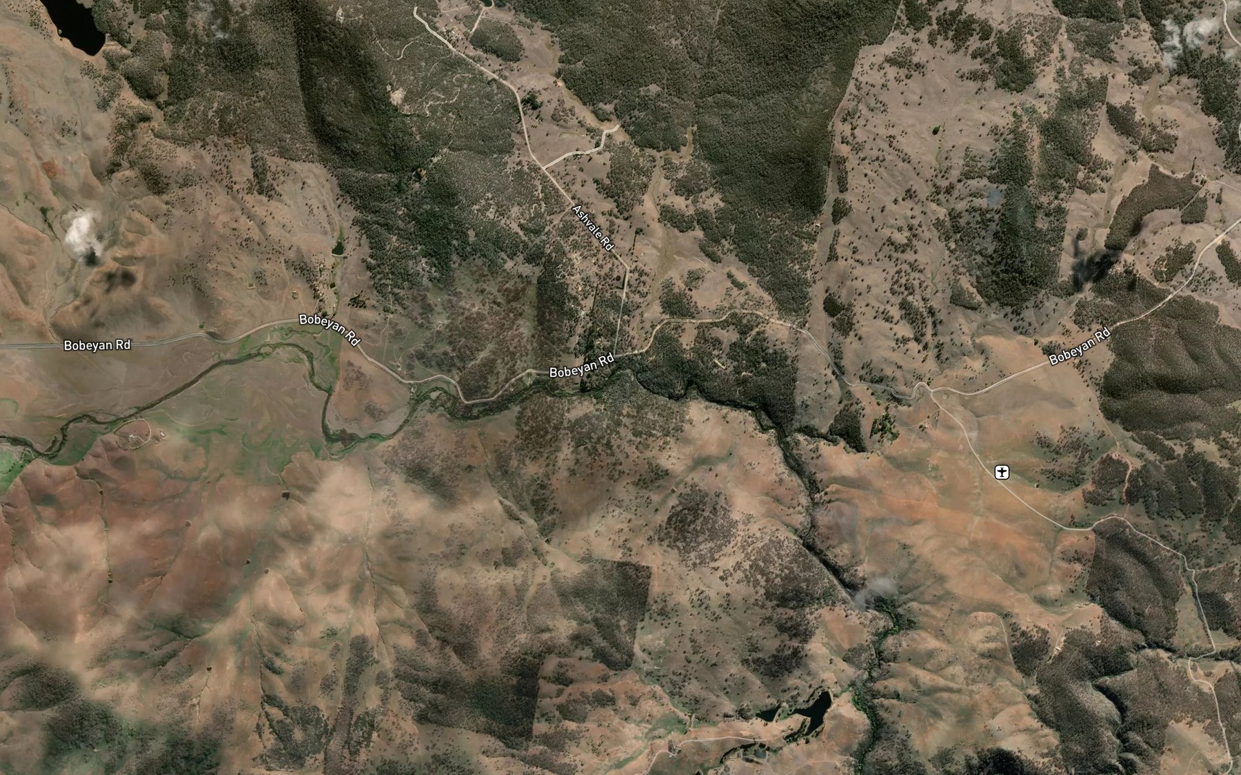 Satellite map of the Back Creek