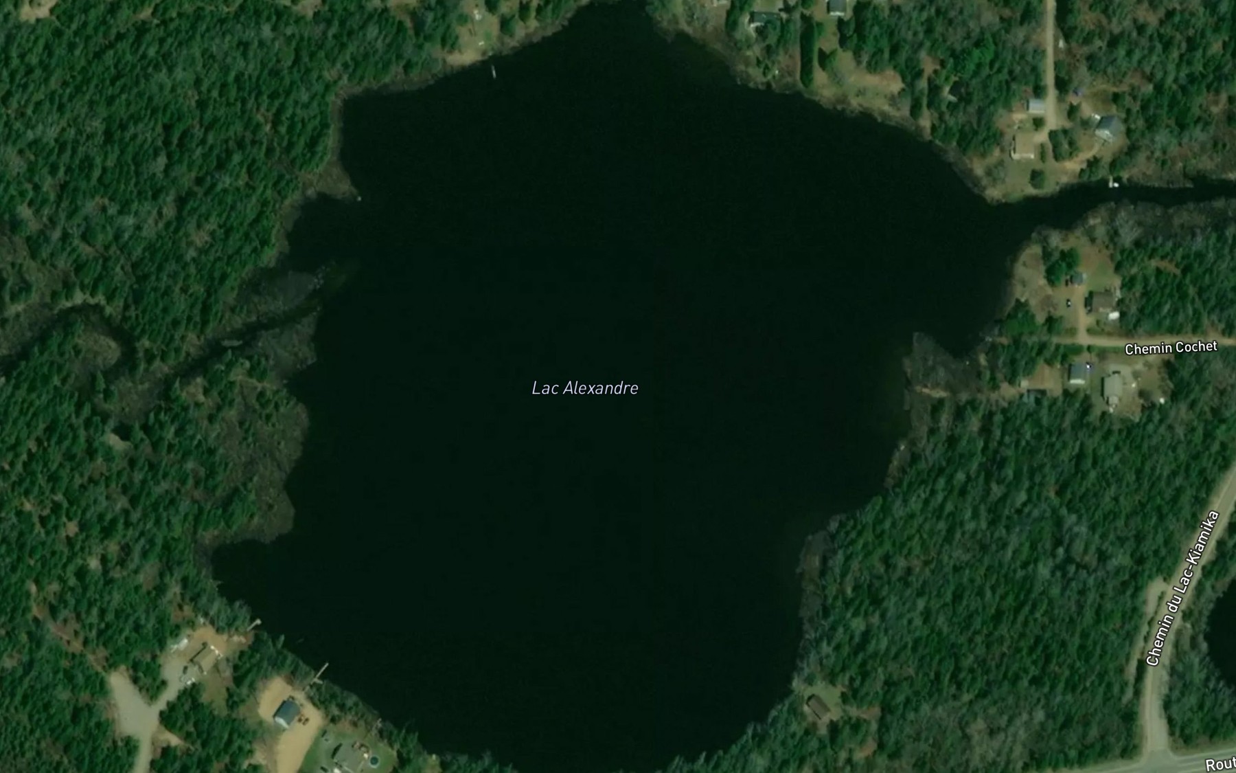 Satellite map of the Lac Alexandre