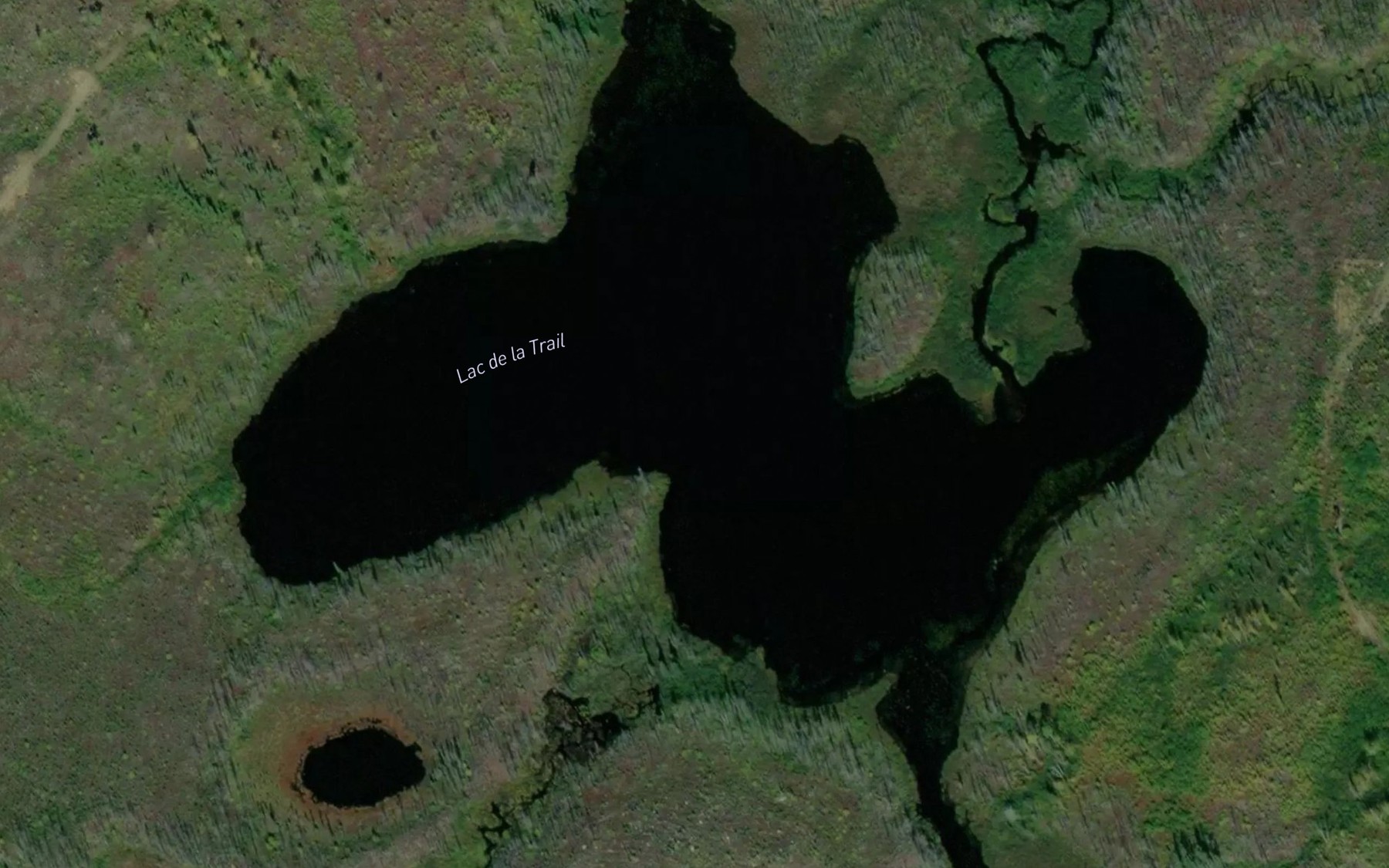 Satellite map of the Lac de la Trail