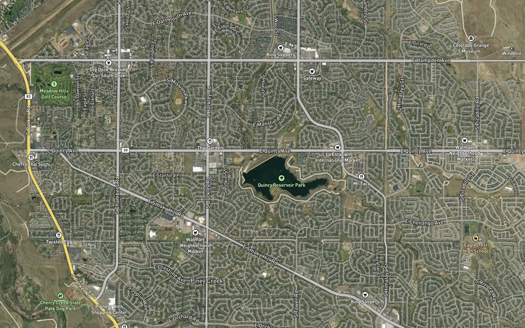 Satellite map of the Spot 5