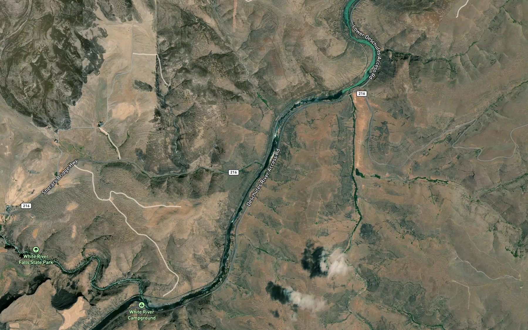 Satellite map of the Winter Water Creek