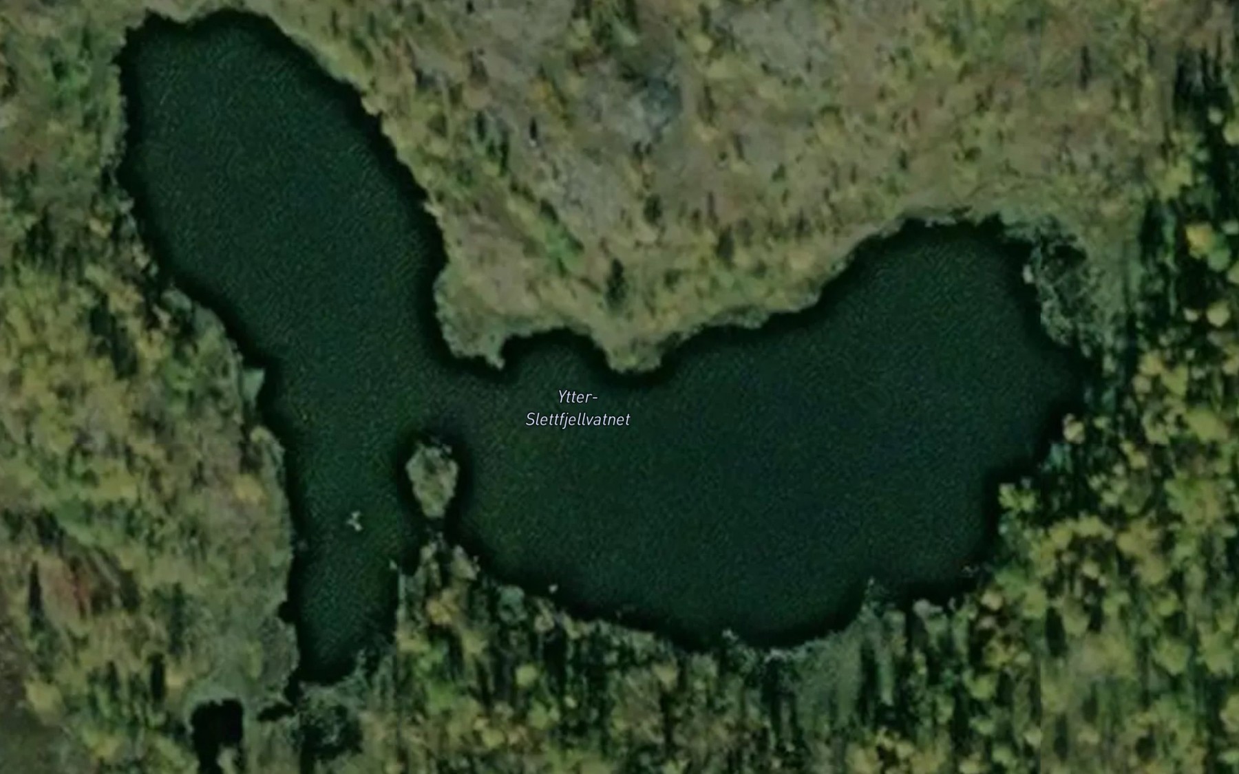 Satellite map of the Ytter-Slettfjellvatnet