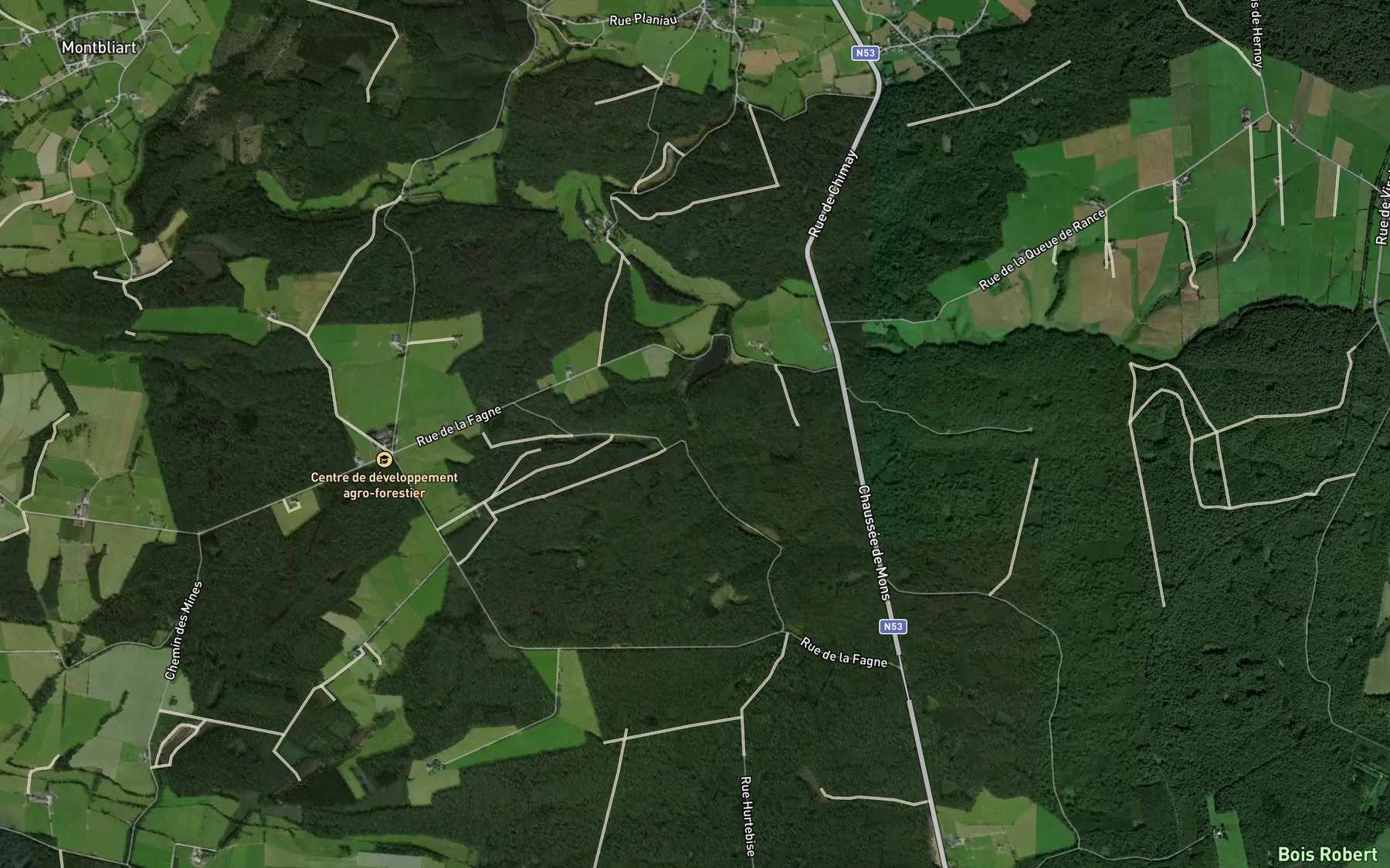 Satellite map of the Ostenne