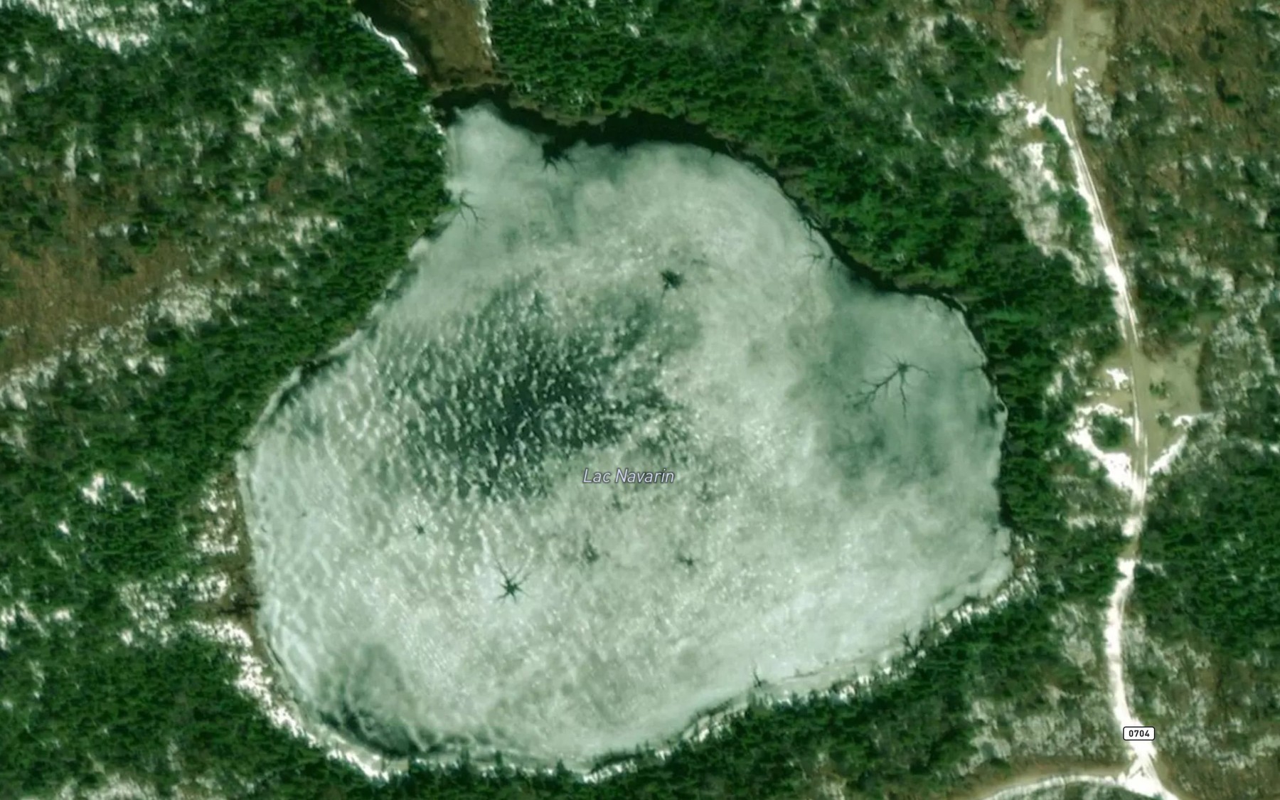 Satellite map of the Lac Navarin
