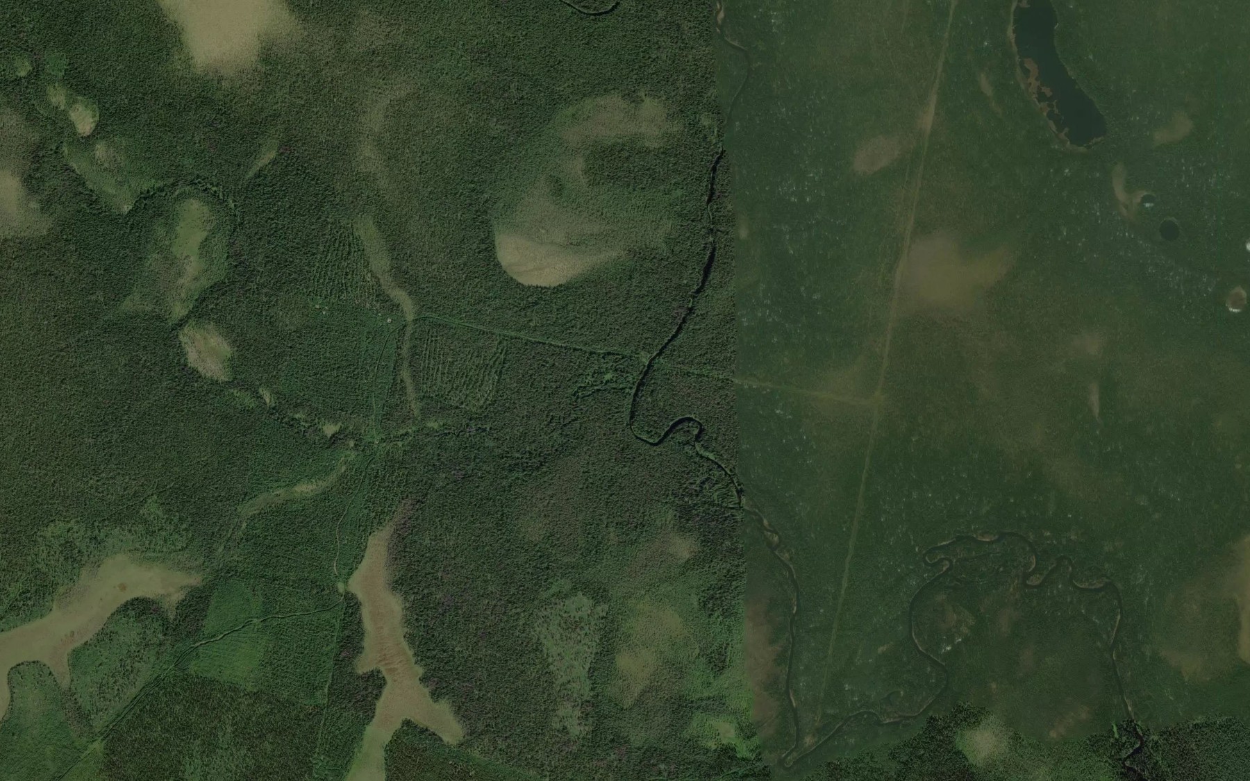 Satellite map of the Michayu