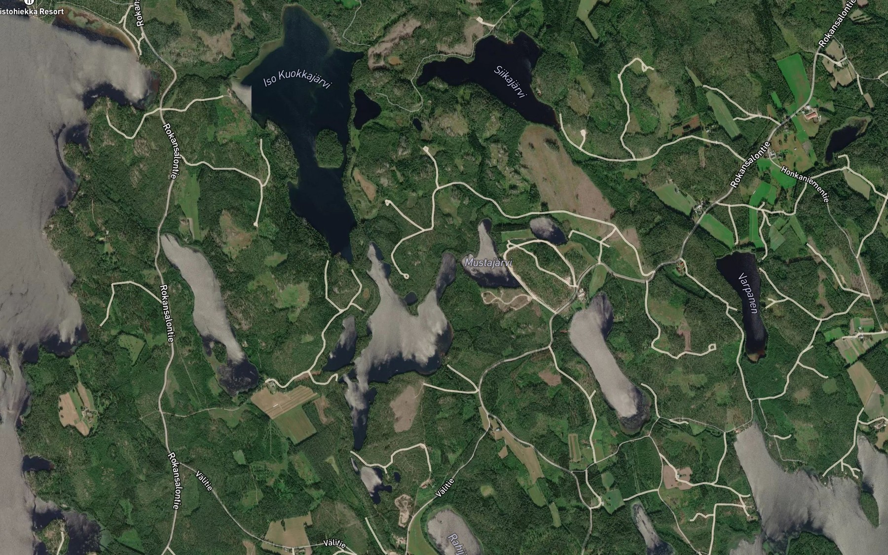 Satellite map of the Mustalahti