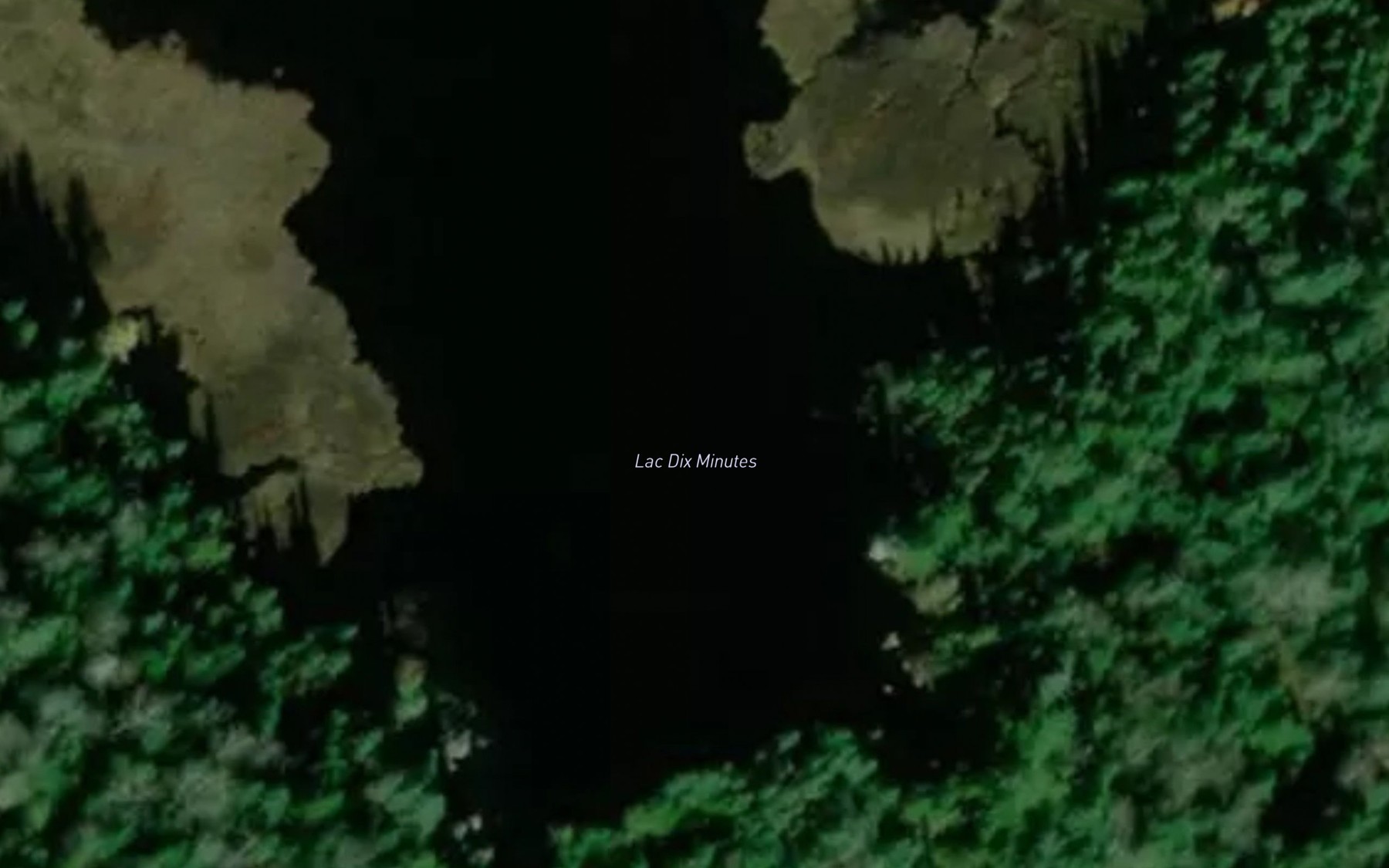 Satellite map of the Lac Dix Minutes