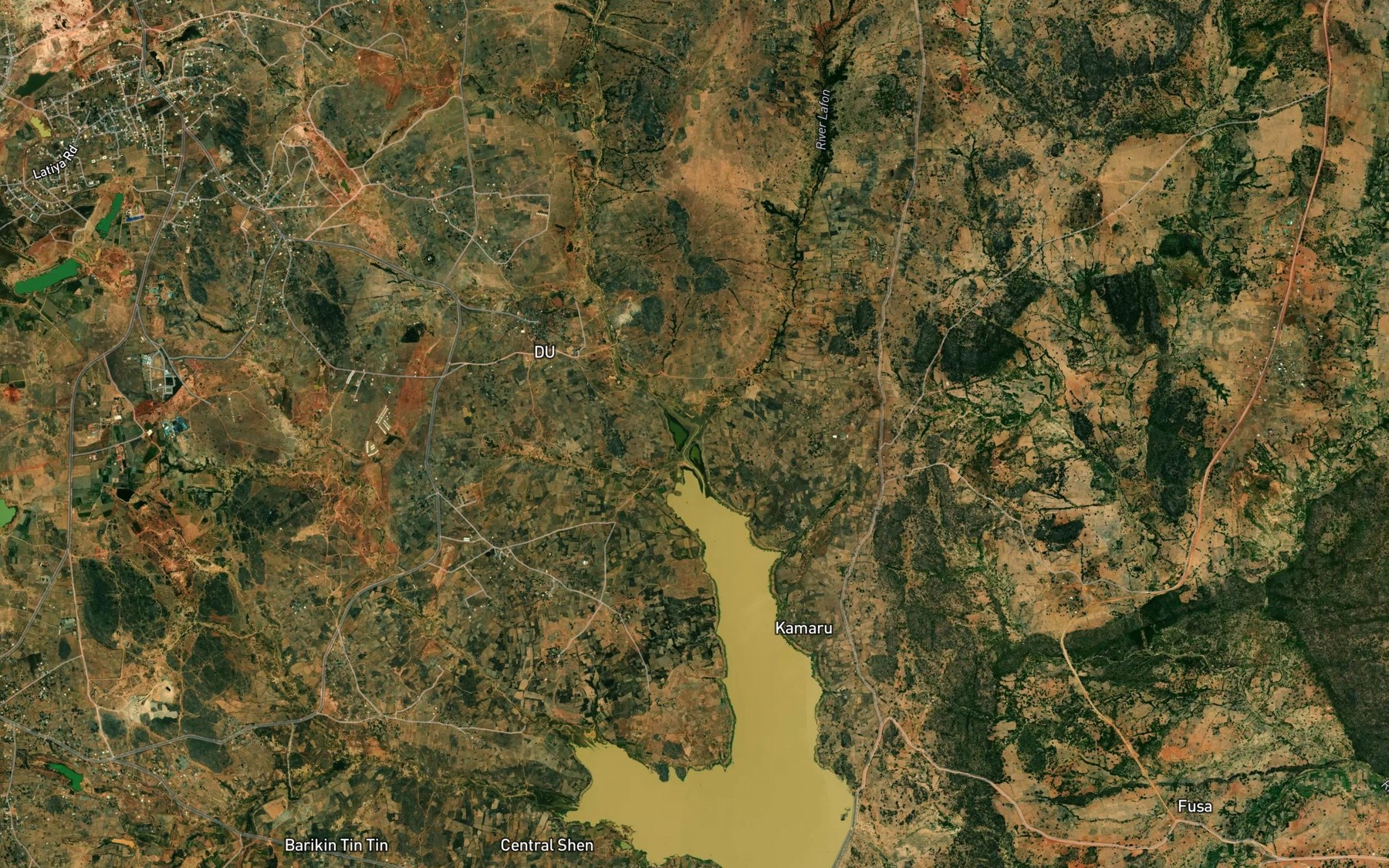 Satellite map of the Eastern Shen