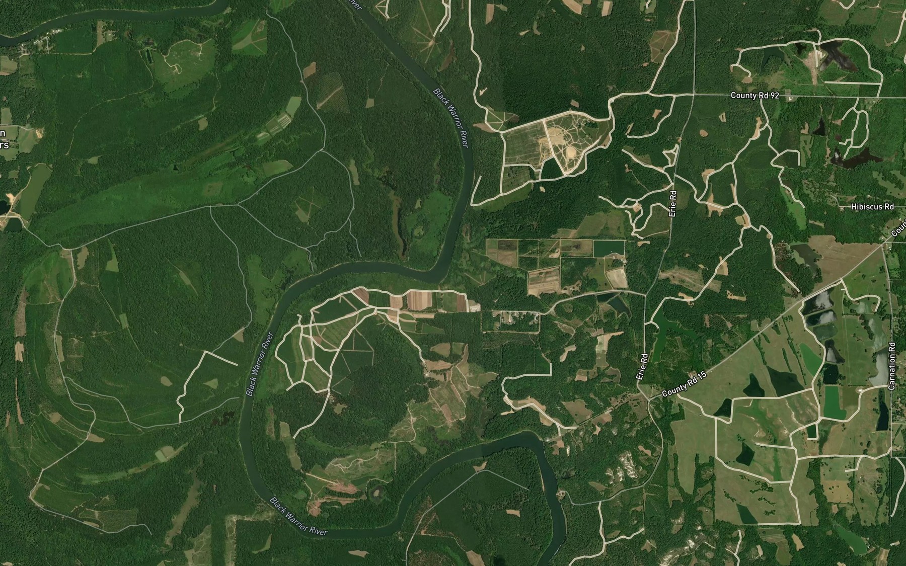 Satellite map of the Wrights Creek