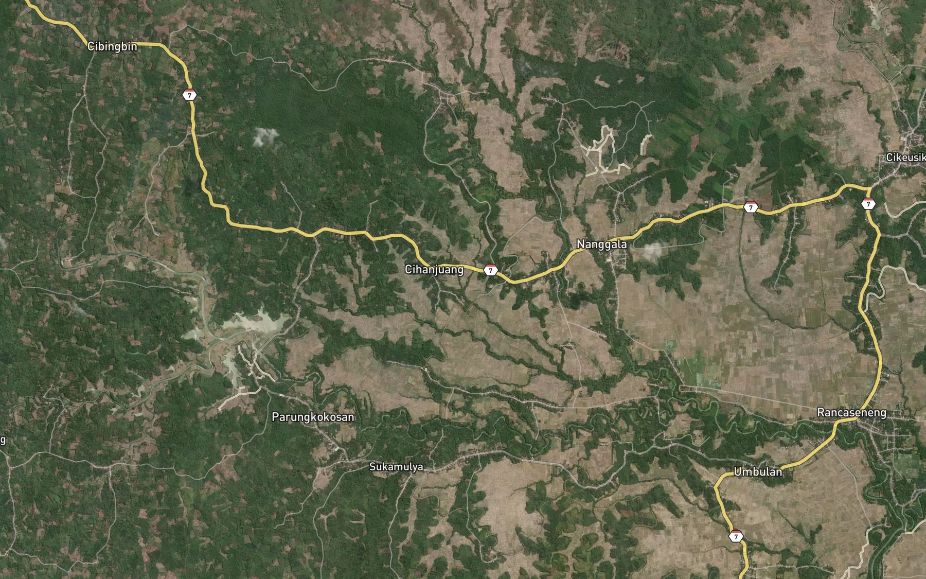 Satellite map of the Ci Lengka