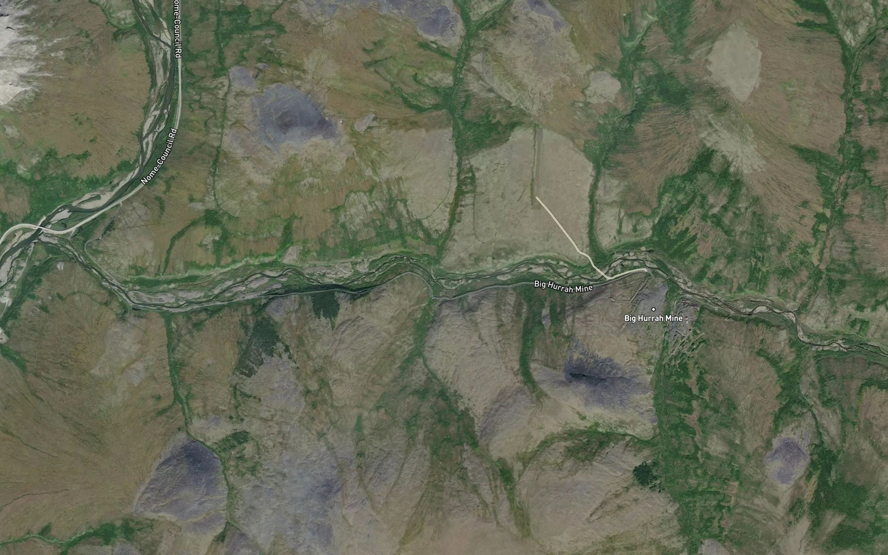 Satellite map of the Linda Vista Creek