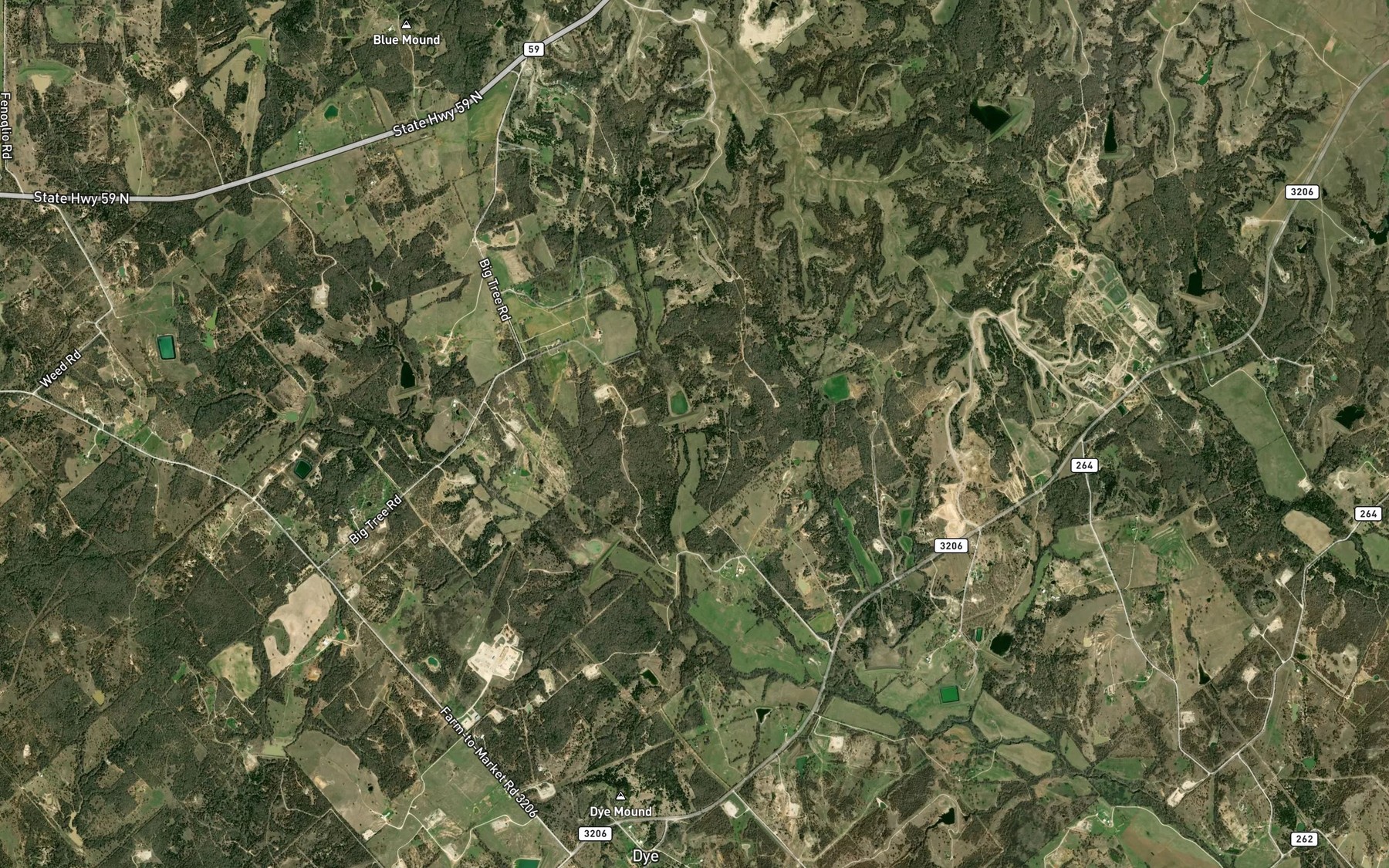 Satellite map of the Soil Conservation Service Site 3 Reservoir